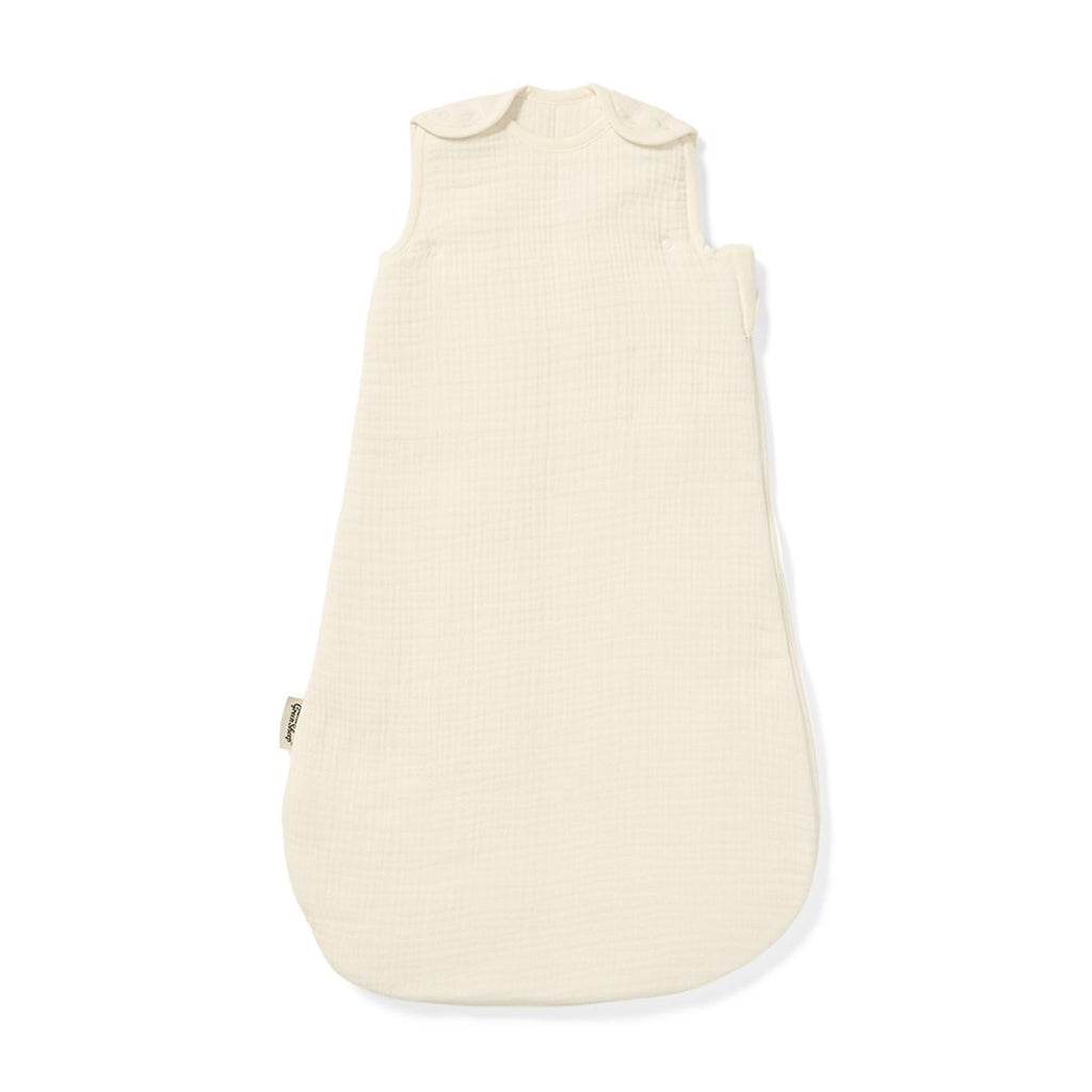 Little Green Sheep Sleeping Bags 6-18 months Organic Muslin Baby Sleeping Bag in Ecru - 2.5 Tog