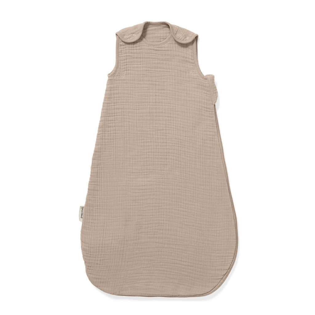 Little Green Sheep Sleeping Bags 6-18 months Organic Muslin Baby Sleeping Bag in Truffle - 1.0 Tog