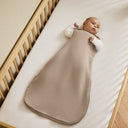 Organic Muslin Baby Sleeping Bag in Truffle - 1.0 Tog