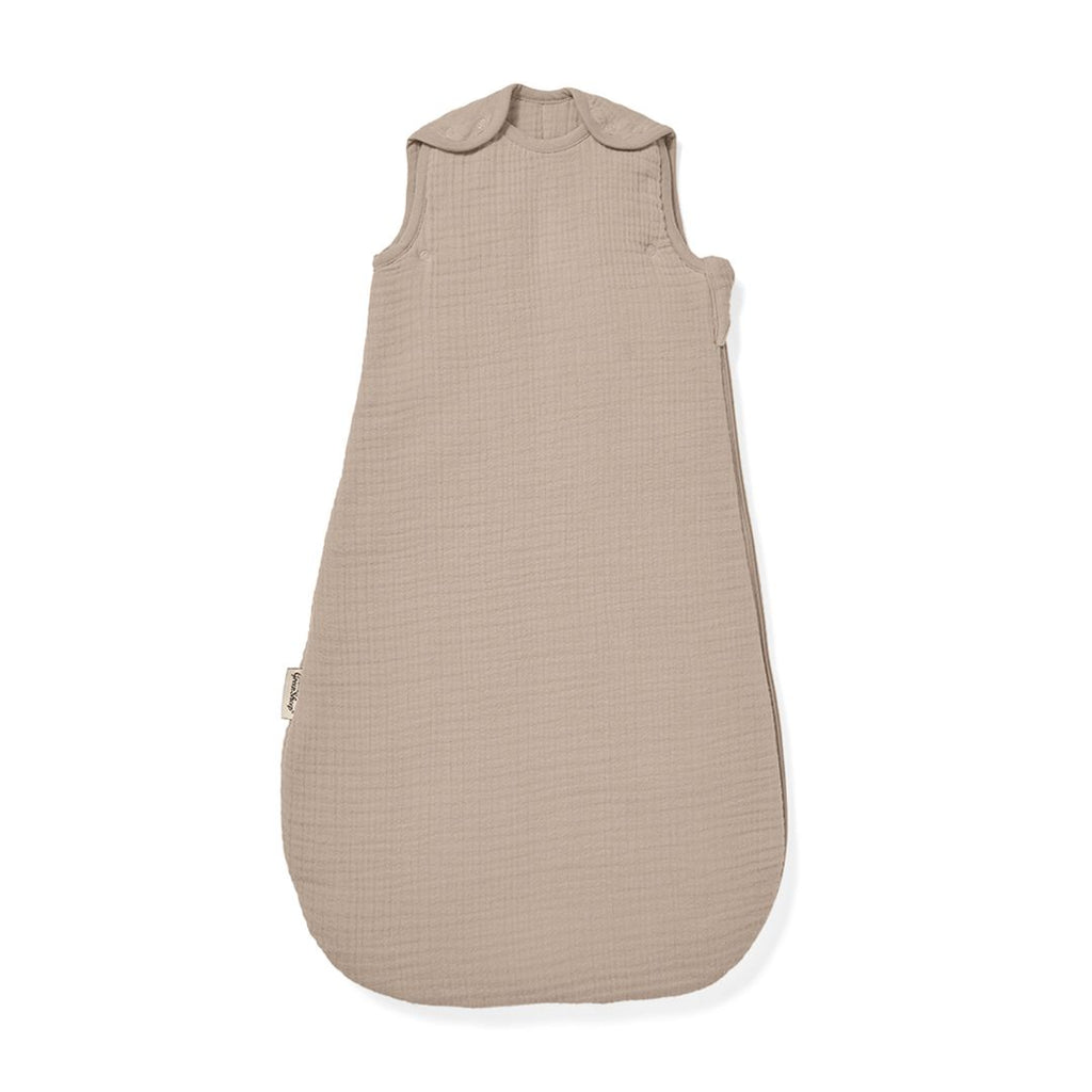 Organic Muslin Baby Sleeping Bag in Truffle - 2.5 Tog