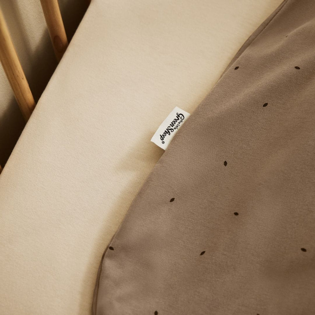 Little Green Sheep Sleeping Bags Organic Quilted Baby Sleeping Bag in Cocoa with Ebony - 1.0 Tog