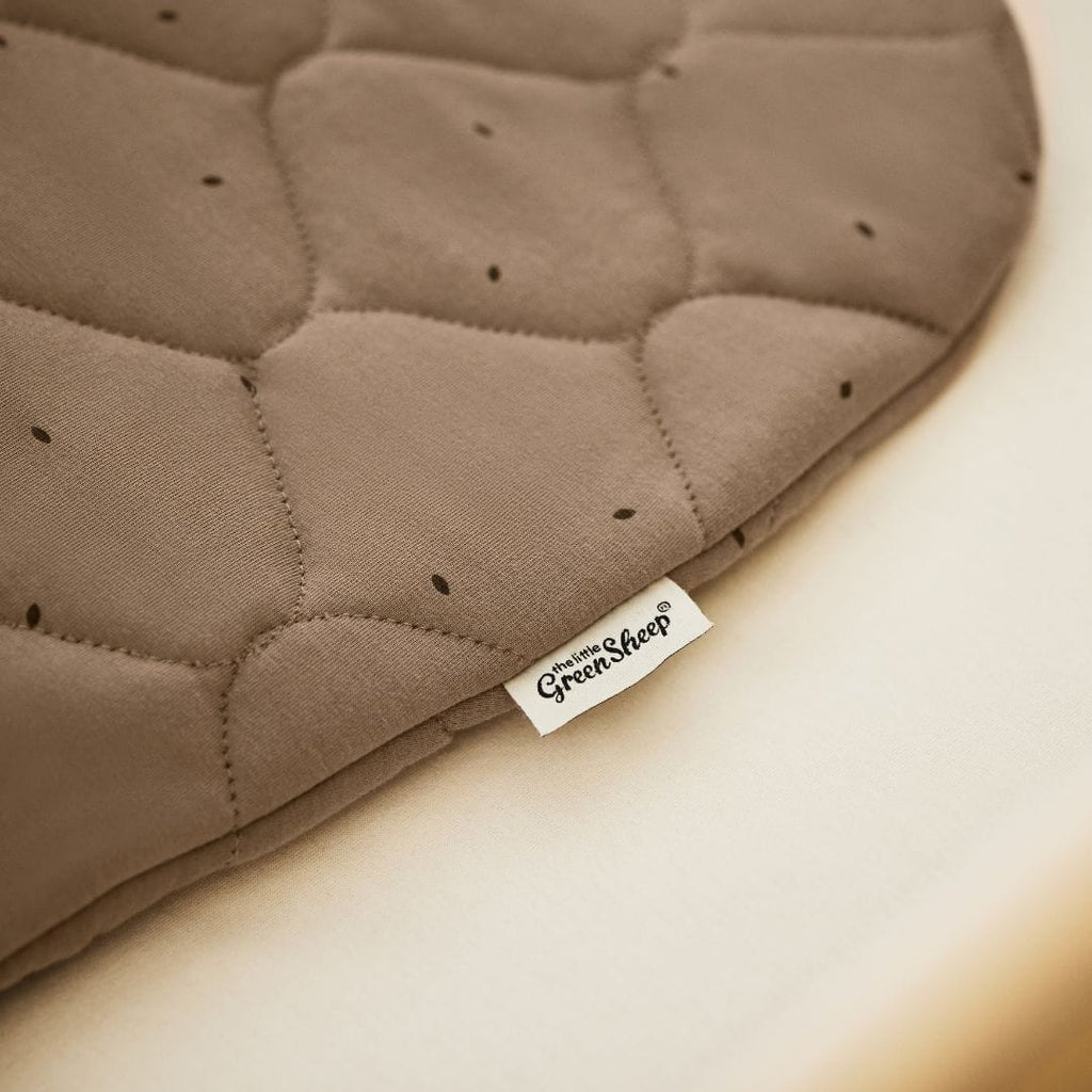 Organic Quilted Baby Sleeping Bag in Ebony with Cocoa - Tog 2.5
