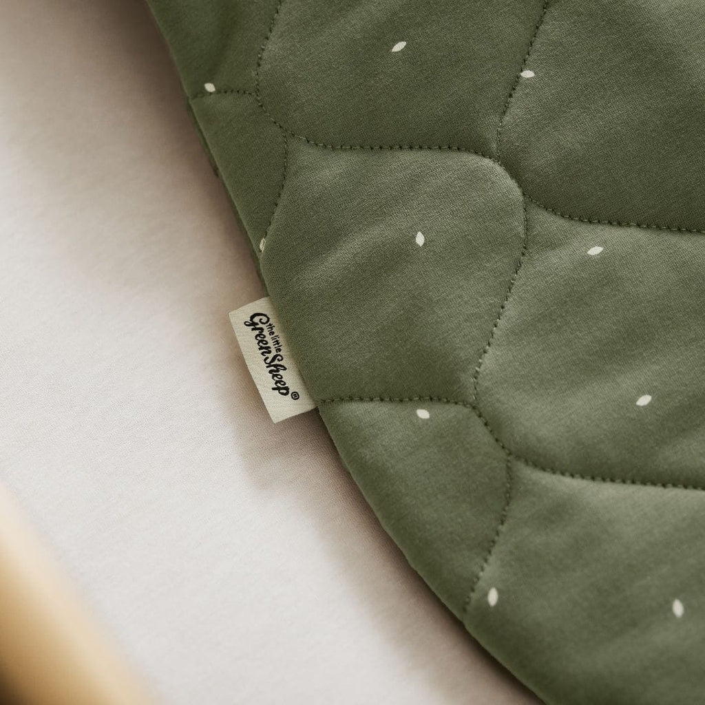 Organic Quilted Baby Sleeping Bag in Juniper with Sage  - 2.5 Tog