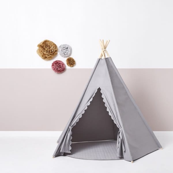 Little Green Sheep Teepee Kids Teepee Play Tent - Grey