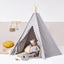 Little Green Sheep Teepee Kids Teepee Play Tent - Grey