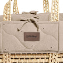 Organic Quilt Moses Basket Replacement Liner - Truffle Rice