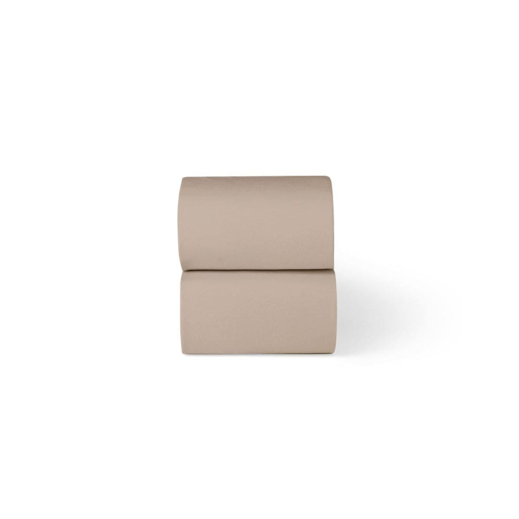 Organic Moses Basket Fitted Sheets in Truffle