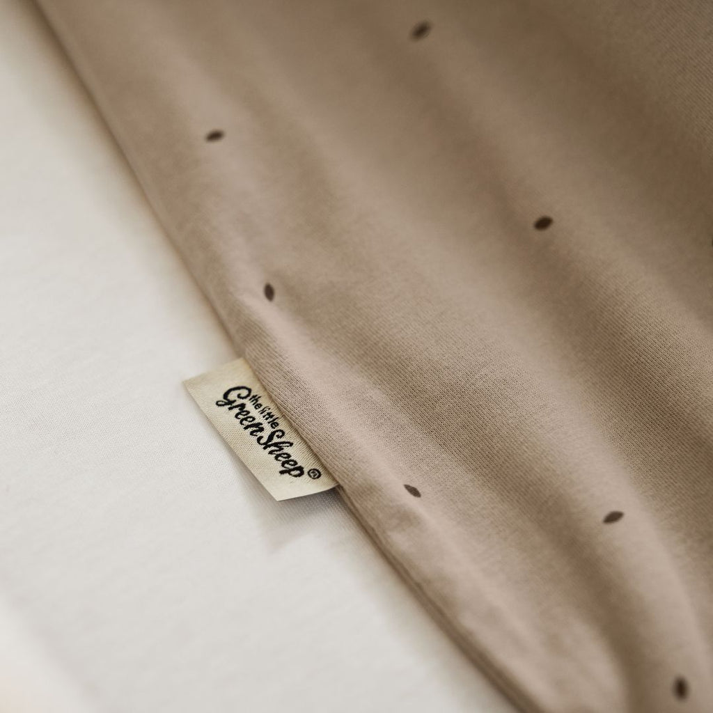 Organic Quilted Baby Sleeping Bag in Truffle with Cocoa