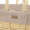 Cotton Muslin Moses Basket Replacement Liner - Truffle
