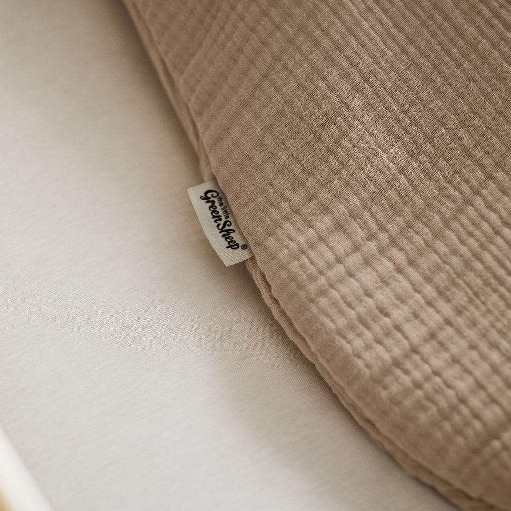 Organic Muslin Baby Sleeping Bag in Truffle - 2.5 Tog