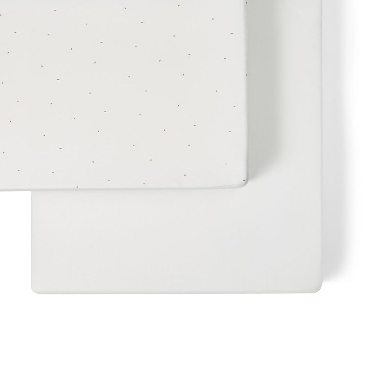Organic Cot & Cot Bed Fitted Sheets in White Truffle